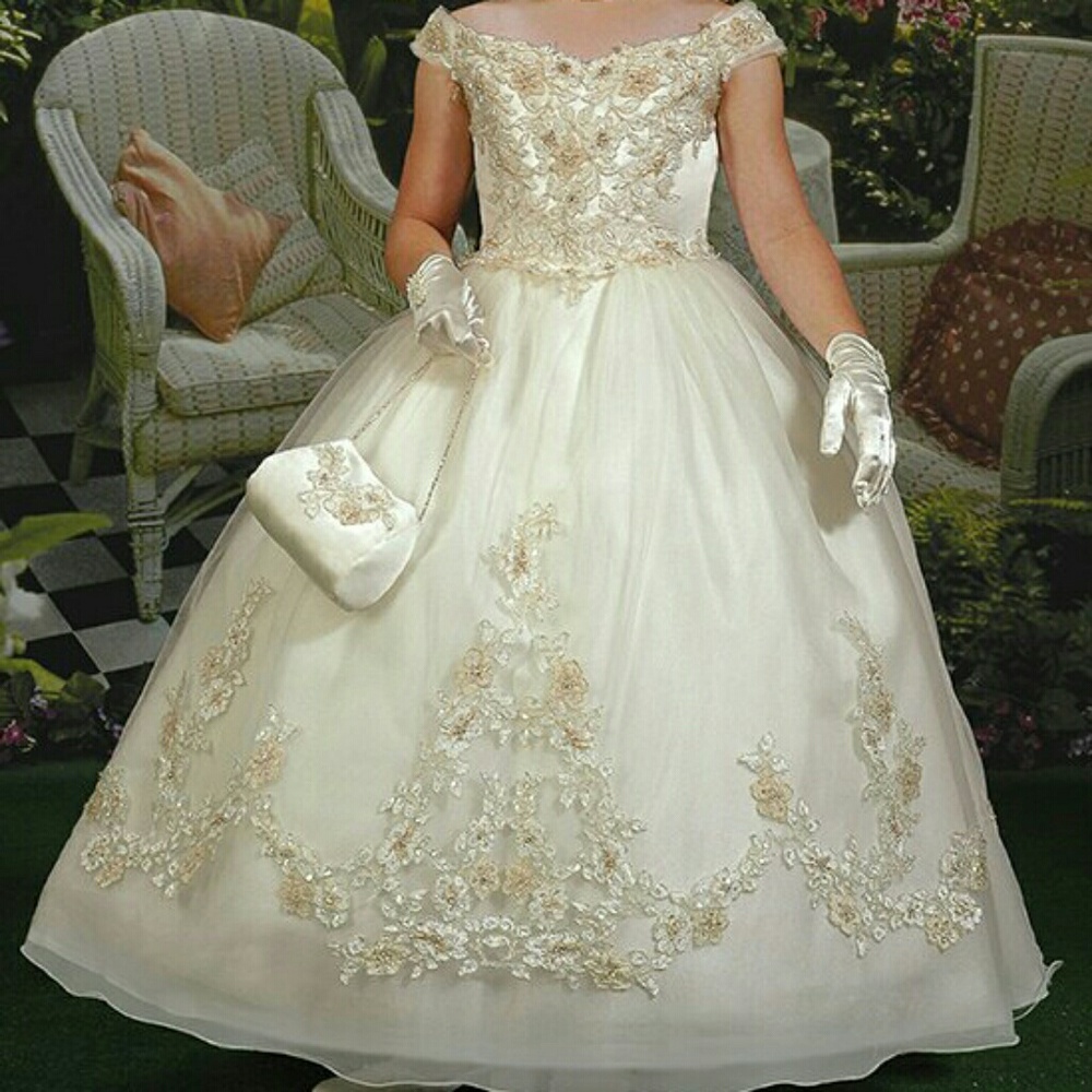 Flower Girl Mary's F653 with Purse Size 4 NWT