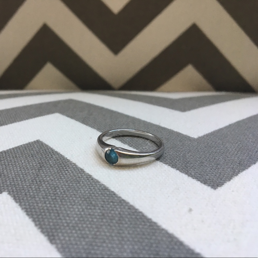 SOLD💍14K white gold aquamarine ring💍