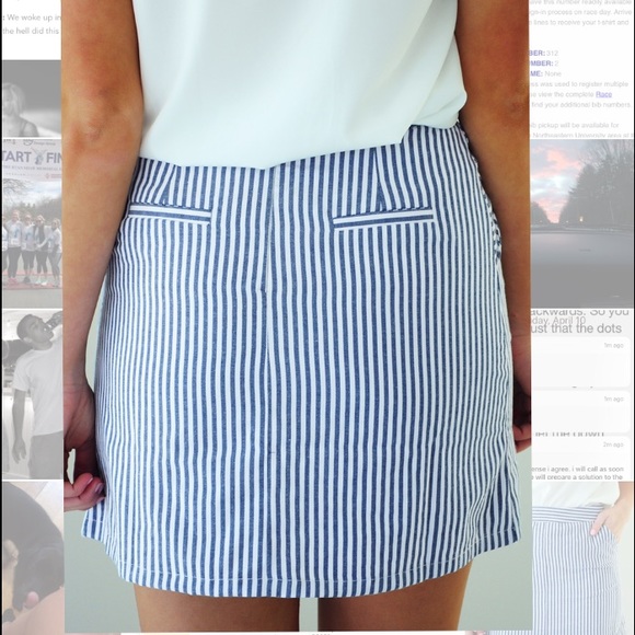 ShopHopes Seersucker Skirt - Picture 2 of 4