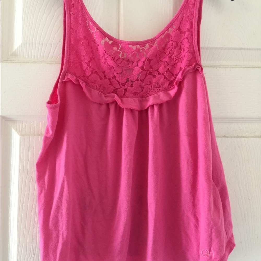 floral pink tank
