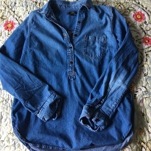 J. Crew Chambray Popover