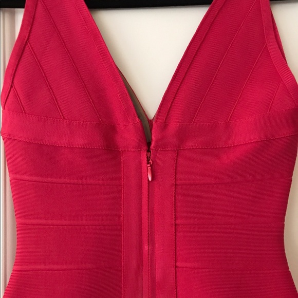 Hot pink Herve leger bandage dress - Picture 4 of 8