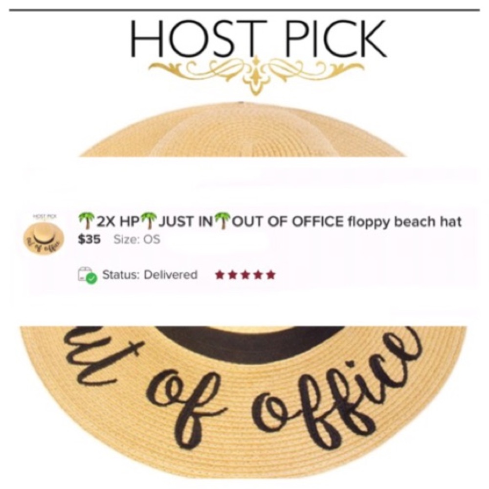 5⭐️ RATED! 3X HP🌴JUST IN OUT OF OFFICE floppy hat - Picture 3 of 5