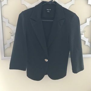 Black blazer gold button
