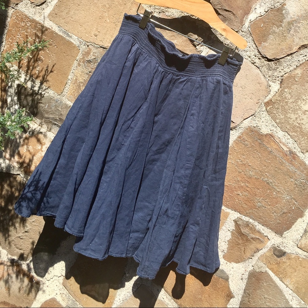 Banana Republic navy double gauze layered skirt