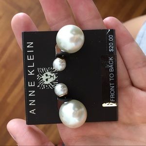 Double pearl earrings