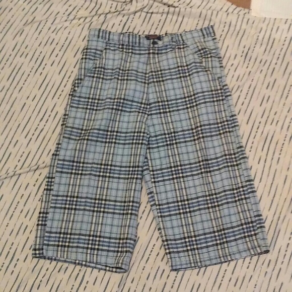 Indigo 30 Size 34 Long Plaid Shorts! Short Pants! - Picture 1 of 5