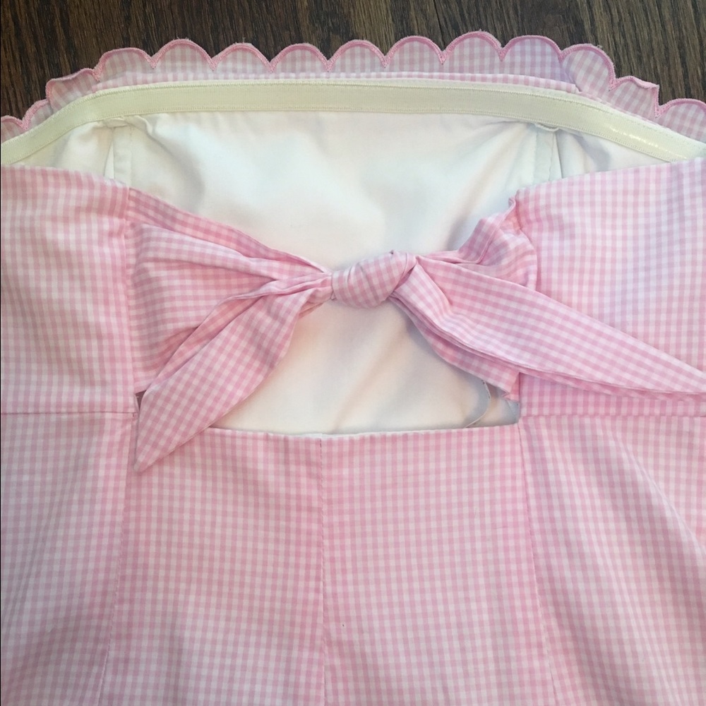 Lilly Pulitzer pink seersucker ruffle dress