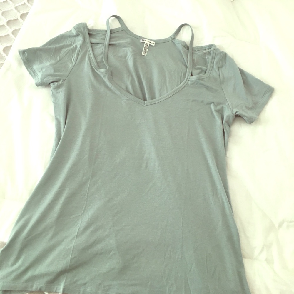 PINK Super-soft Cold Shoulder Tee