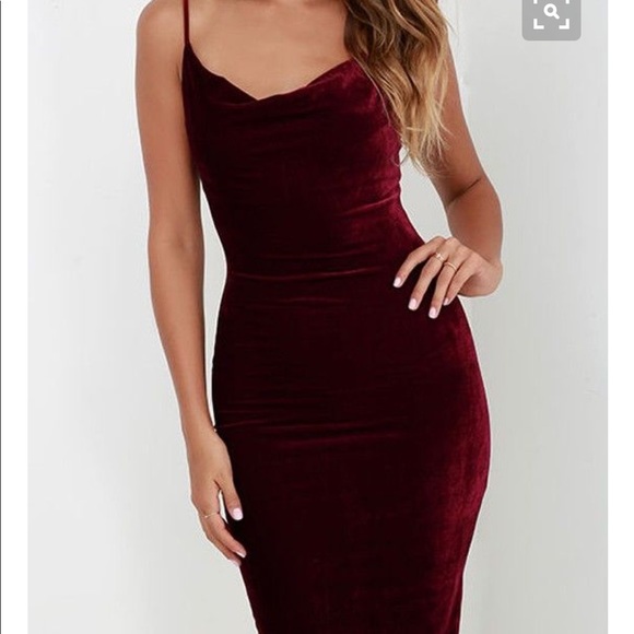 windsor red velvet dress