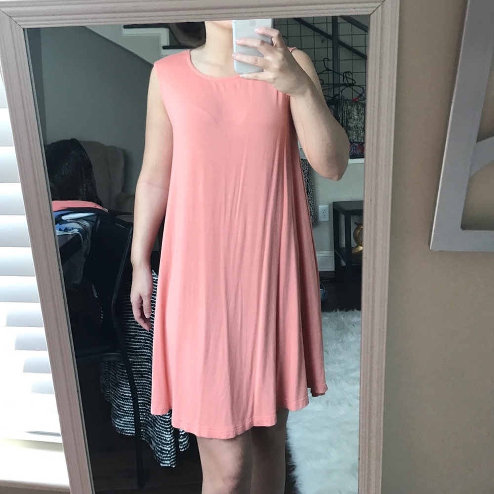 Coral swing dress
