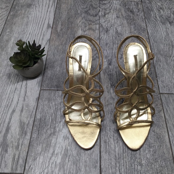 Max Studio Shoes - Max studio gold strappy heels 8