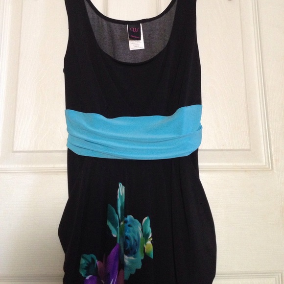 Black and floral dress size L - Picture 3 of 5