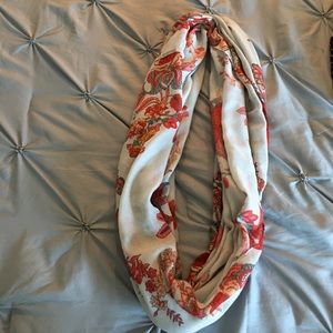 Aldo Grey with Red Design Infinity Scarf