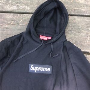 Supreme Black Bogo Hoodie FW-15