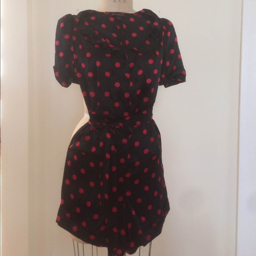 Betsy Johnson Silk Polka Dot Romper