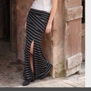 Black and white anthropologie maxi skirt