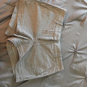 J. Crew blue and white striped shorts