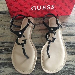 Guess Andrey black sandal size 6. NIB