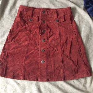 Mossimo Corduroy Maroon Skirt