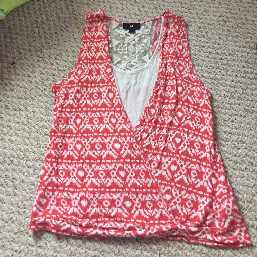 Red and White Top