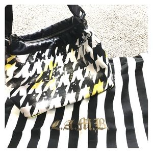L.A.M.B Neon Houndstooth Shoulder Bag