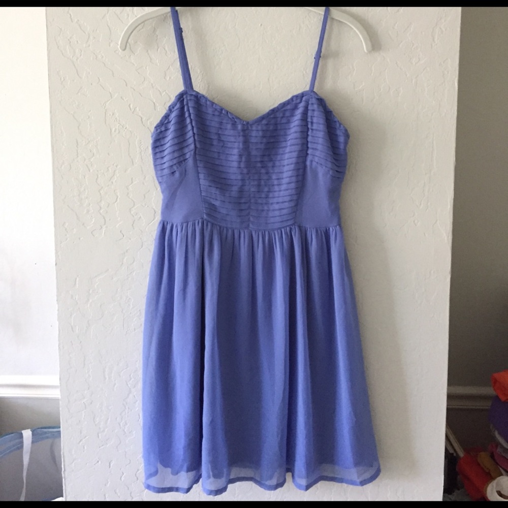 Blue chiffon dress