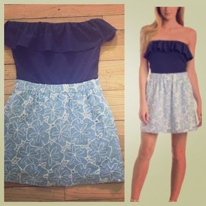 Strapless blue Lilly Pulitzer dress