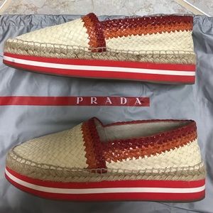 Prada wedge spadrille
