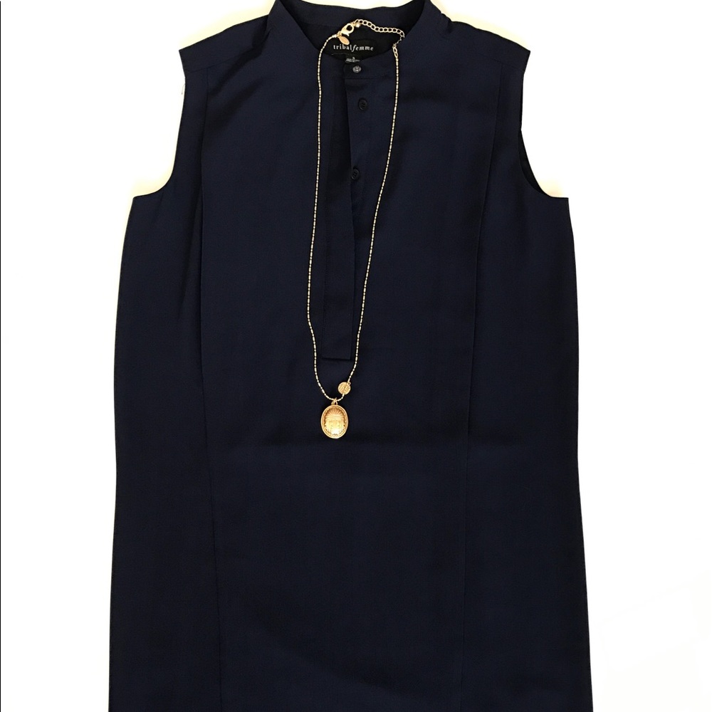 Navy Tribal Femme Dress