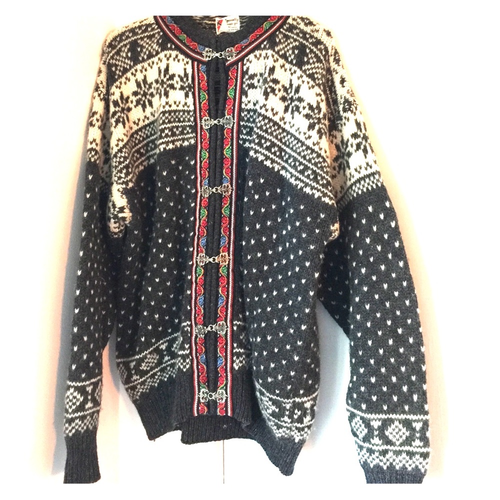 Norwegian 100% Wool Sweater Large