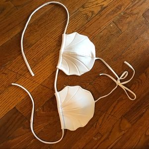 White shell or mermaid bathing suit set