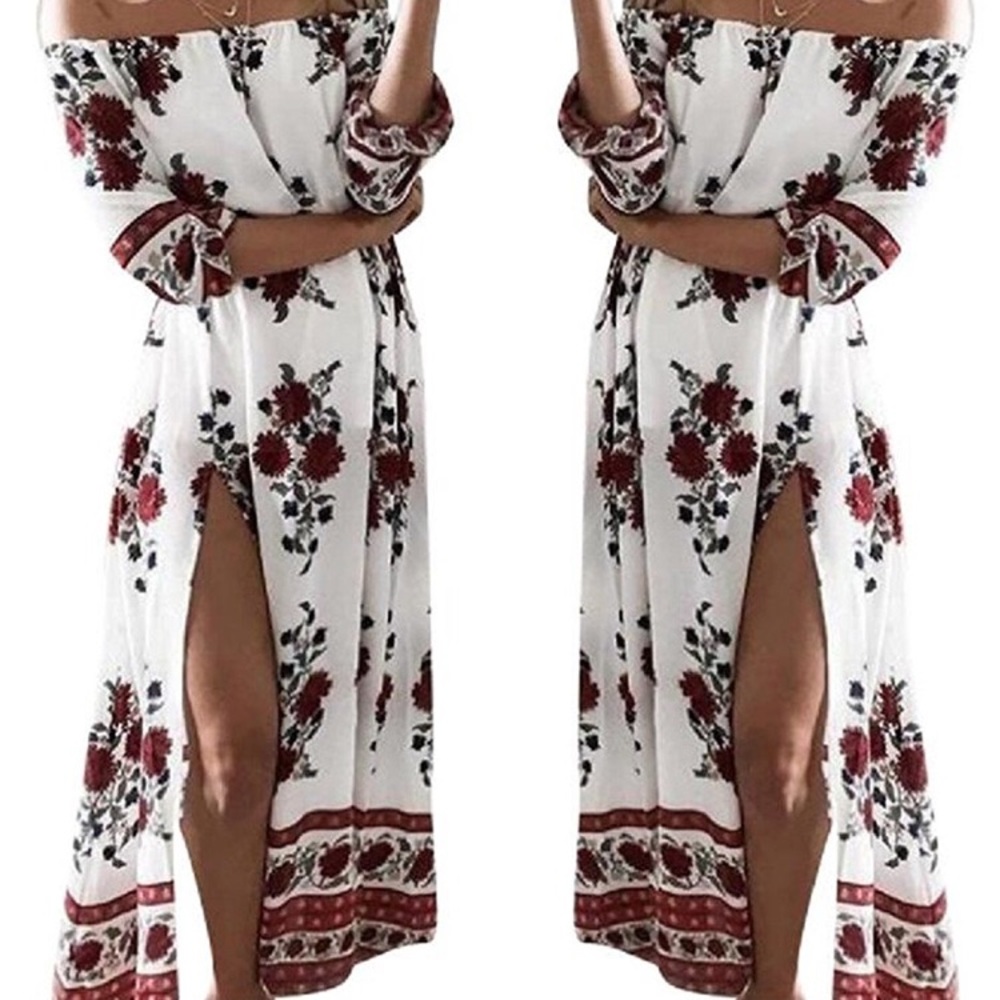 Flora off the shoulders long dress