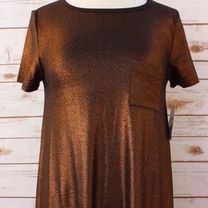 NWT LulaRoe Elegant Bronze Carly XS
