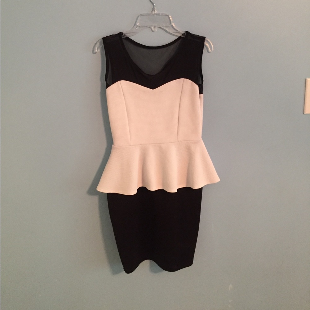 Black and White Bodycon Dress