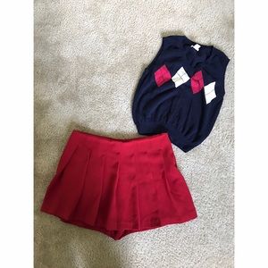 Pleated skort