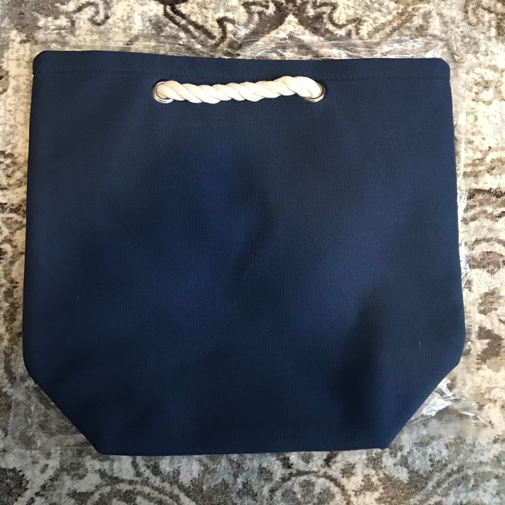 Navy Tote with Rope Handles