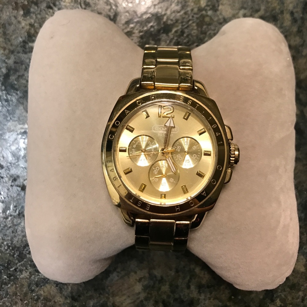 Coach Boyfriend Watch- gold
