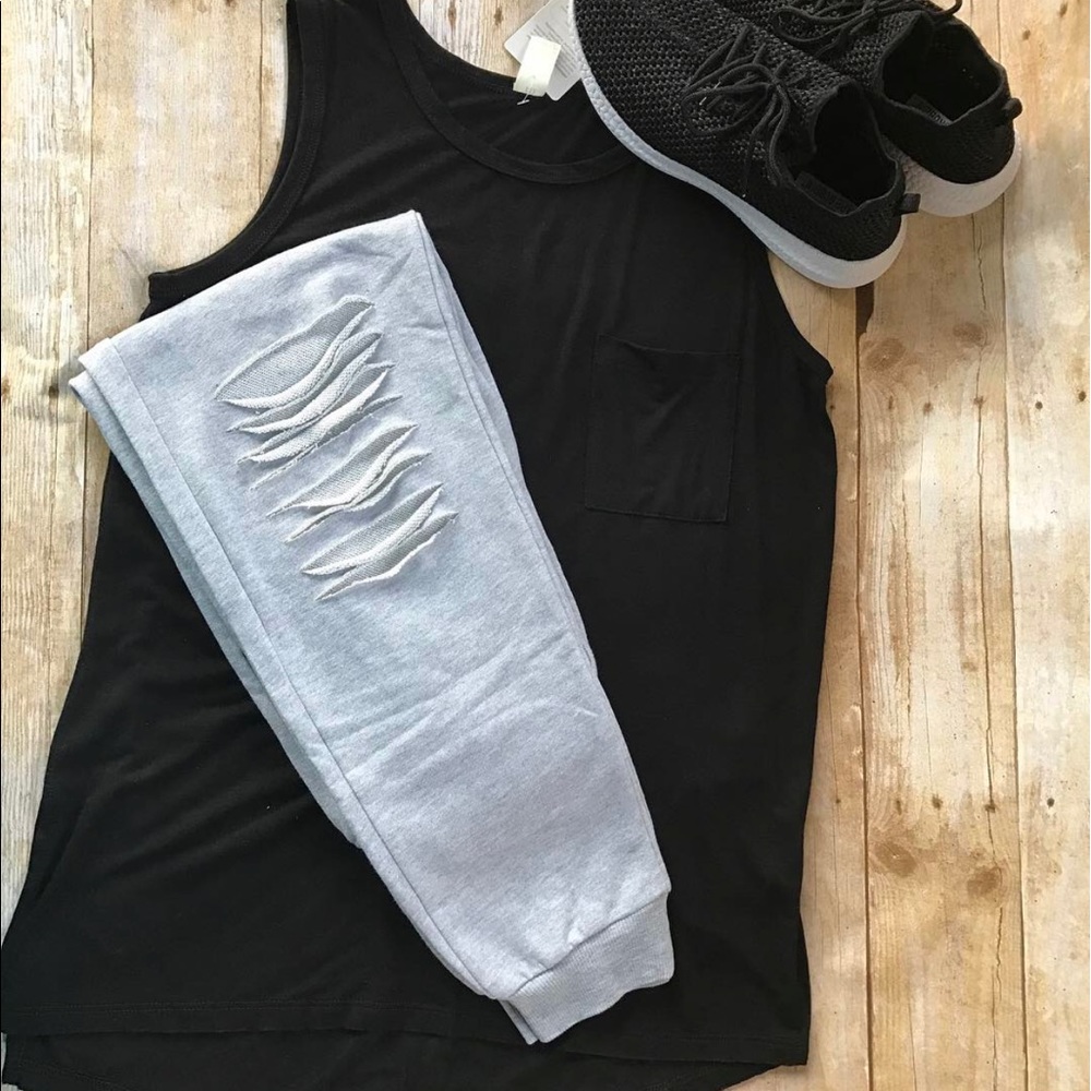 Cut out capris grey I have 1 small left