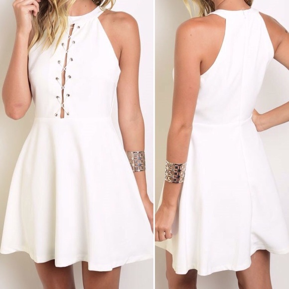 Boutique Make It A Date White Sleeveless Dress - Picture 3 of 3