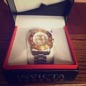 Invicta Reserve Chronograph Silver Dial Watch