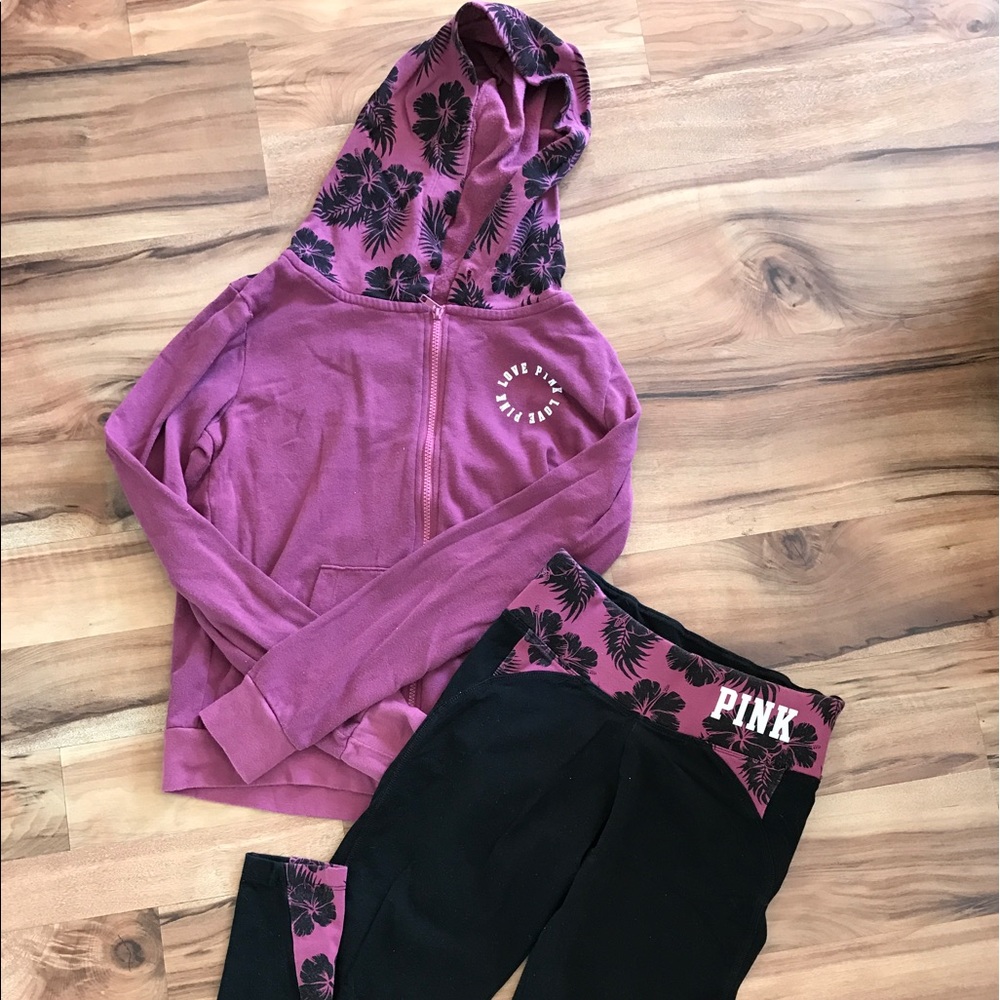 Victoria's Secret pink room yoga set