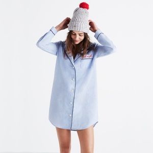 Madewell Embroidered 'Goodnight' Sleep Shirt
