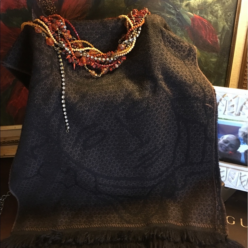 Medusa Scarf by Versace reversible black and gold