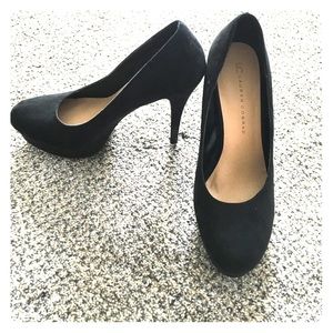 LC (Lauren Conrad) Black Suede Heels