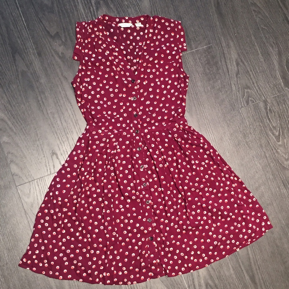 Maroon Anthropologie dress