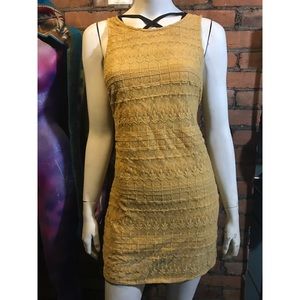 Yellow lace dress