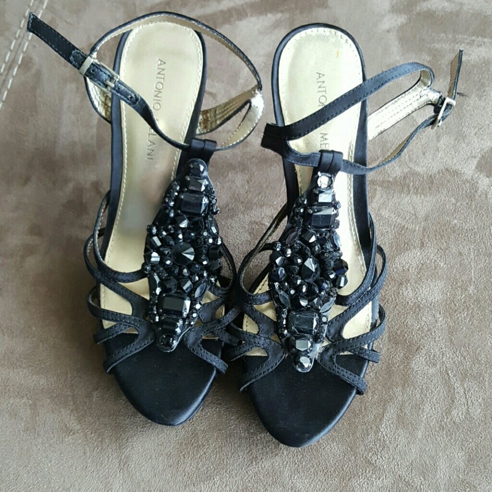 Antonio Melani Scrappy Jeweled Heels