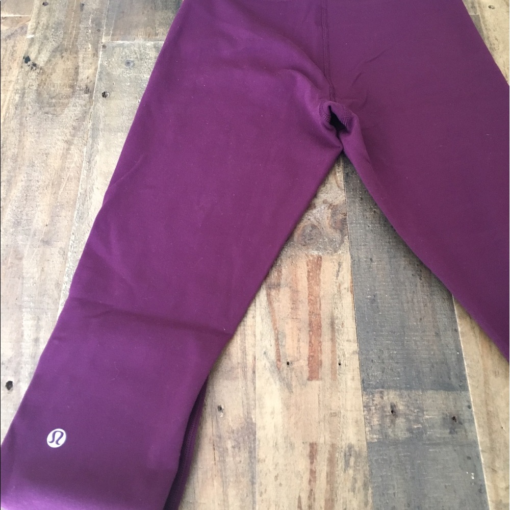 Lululemon Plum Wunder Under FL Luon Tight so 4