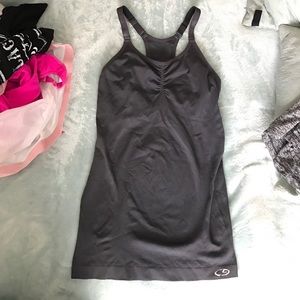 Gray workout top